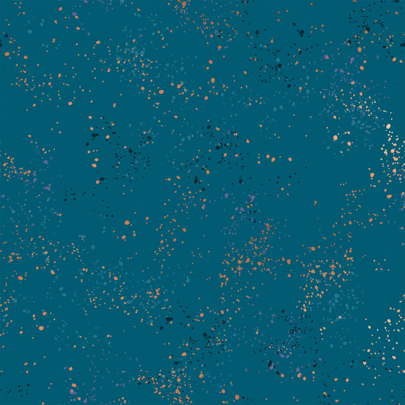 Speckled Metallic Teal 53M patterned cotton quilting fabric by Moda
