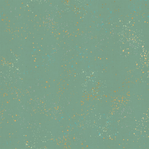 Speckled Soft Metallic Aqua 70 patterned cotton quilting fabric by Moda