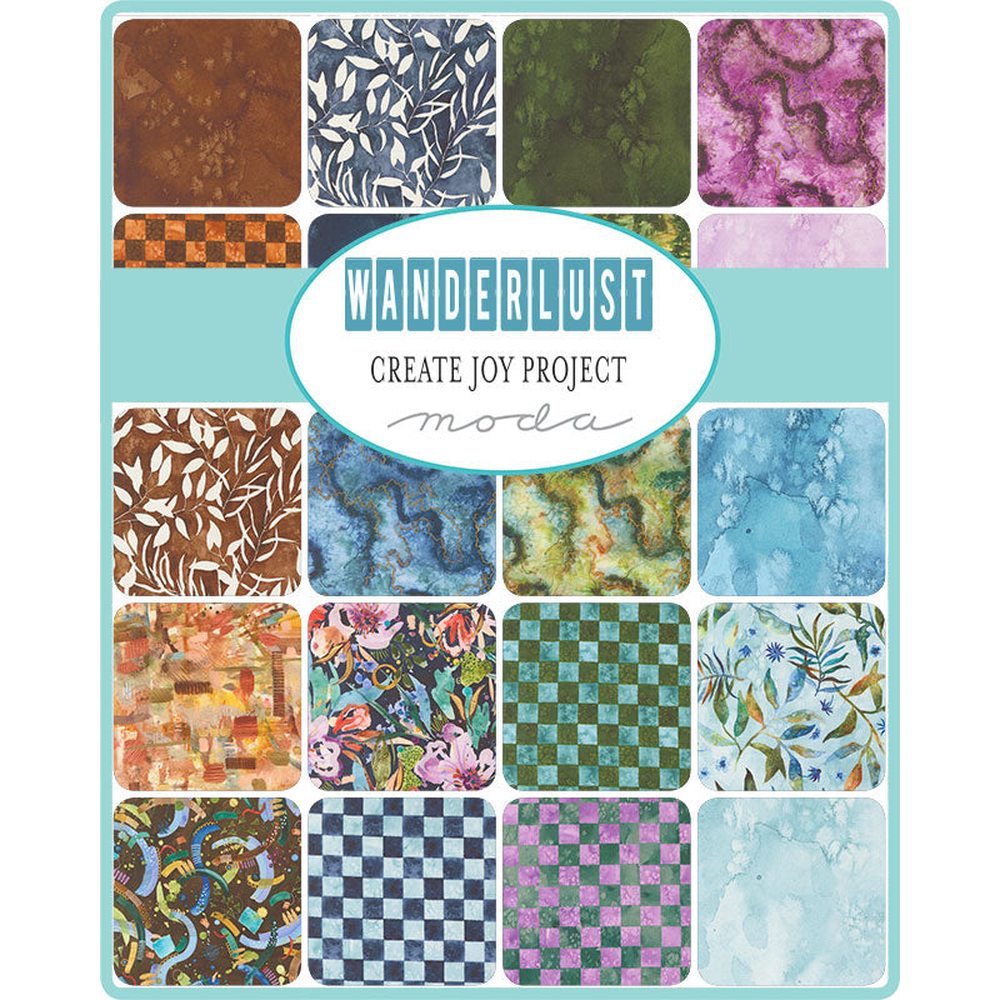 Wanderlust patterned cotton quilting fabric by Moda