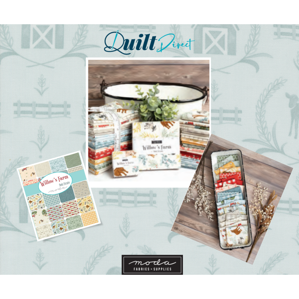 Willows Farm patterned cotton quilting fabric by Moda