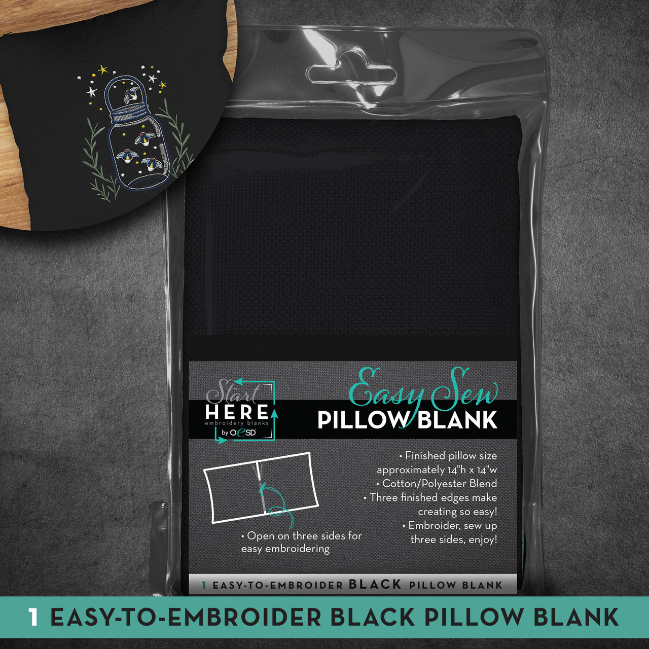 Easy Sew Zippered Pillow Blanks - craft pattern by OESD - in use