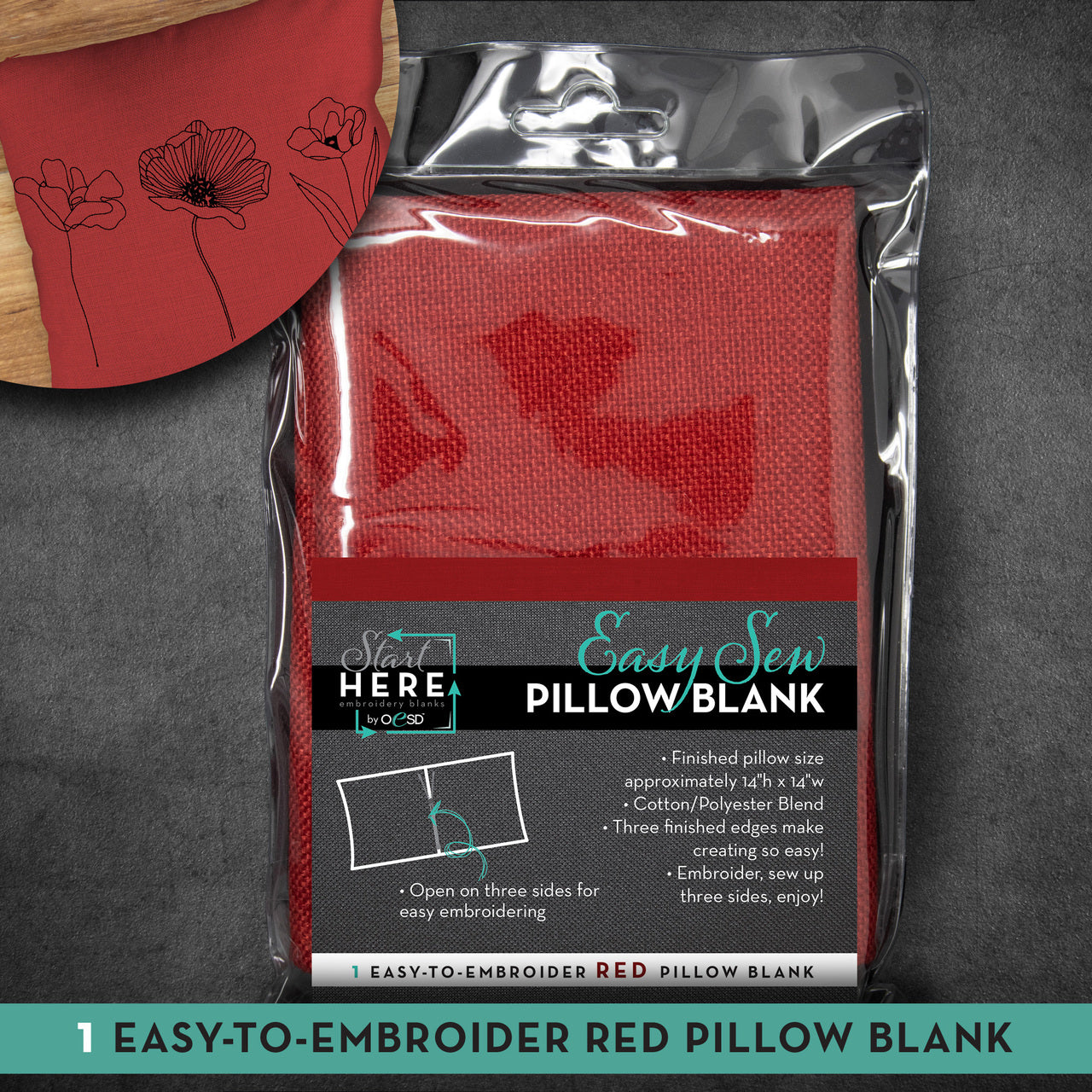 Easy Sew Zippered Pillow Blanks - craft pattern by OESD - packaging