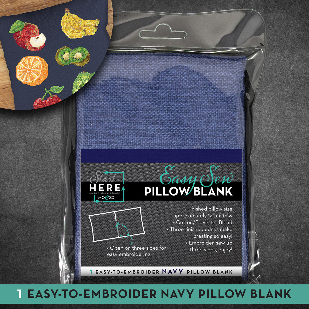 Easy Sew Zippered Pillow Blanks - craft pattern by OESD - in use