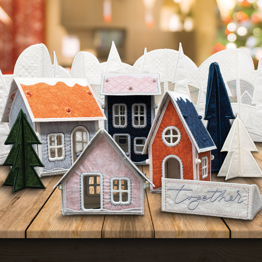 Home for the Holidays Freestanding Houses CD - craft pattern by OESD