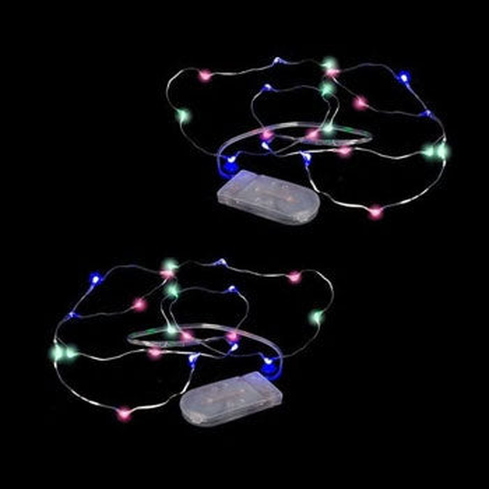 OESD LED Pixi Lights Multi Colour String of 20 for Embroidery Crafts Pack of 2