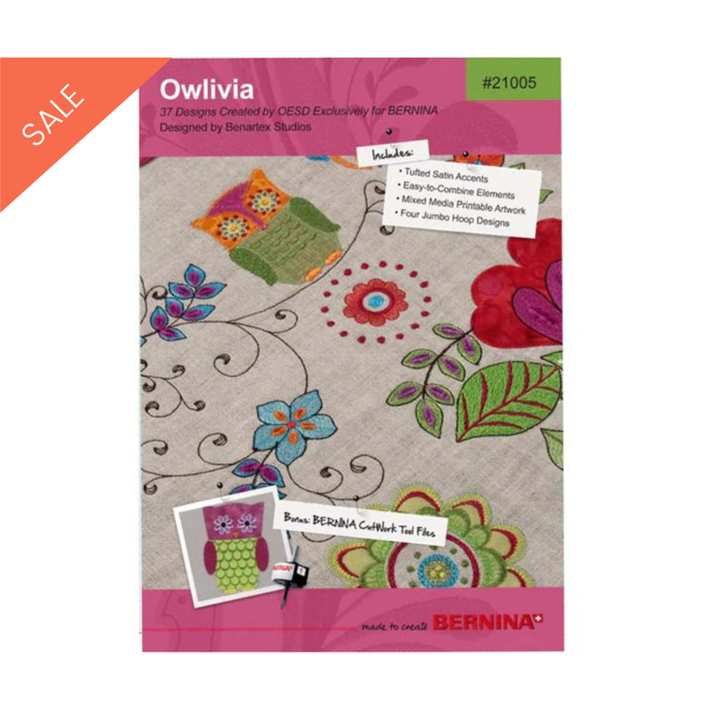 OESD Owlivia Machine Embroidery CD by Benartex Studios - Sale