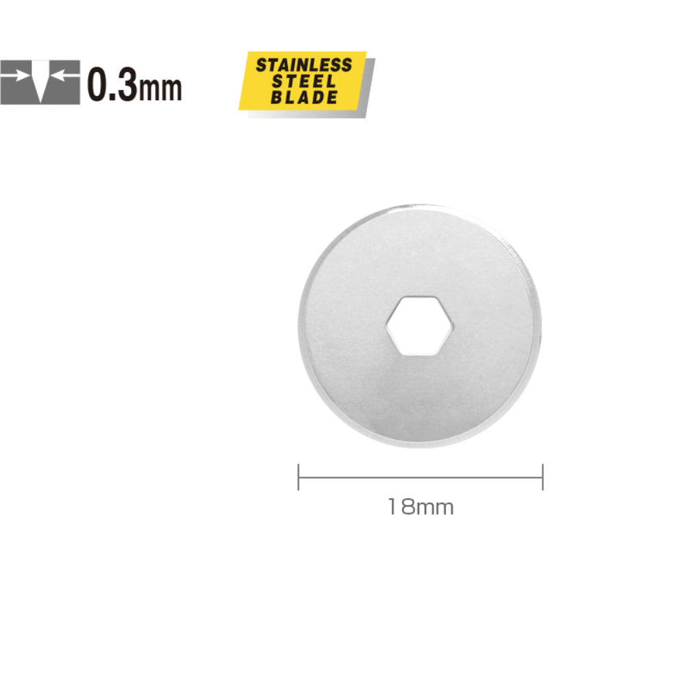 Olfa 18mm Replacement Blade Pack of 2 - detail view