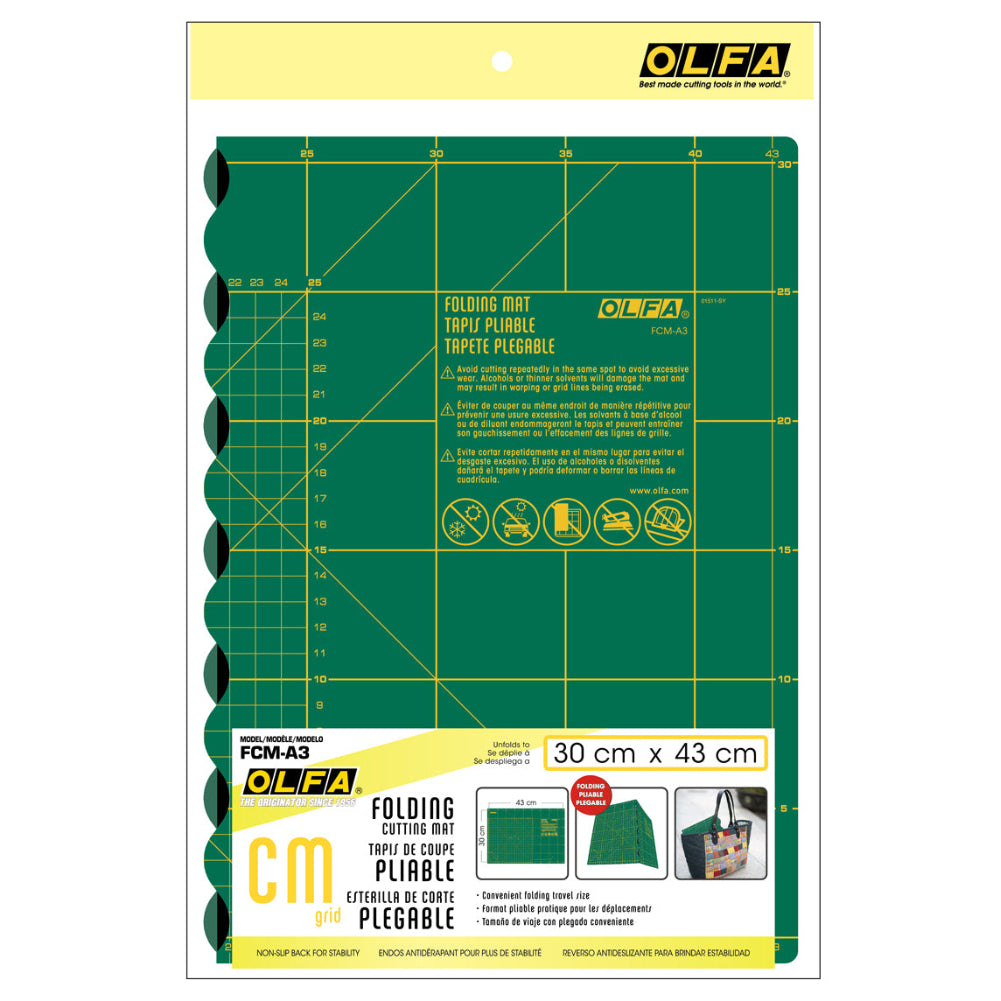 Olfa 17" x 12" self-healing cutting mat - rotary cutter safe surface