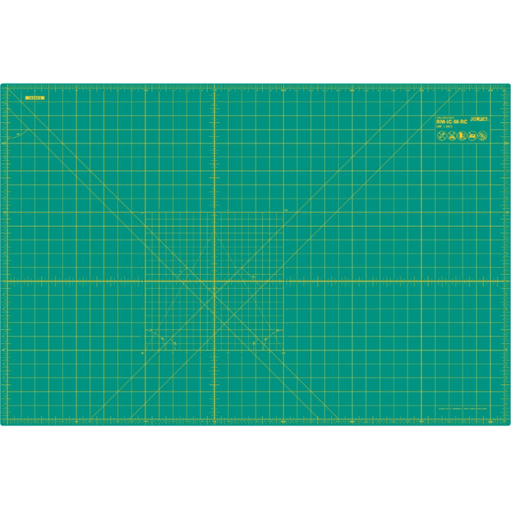Olfa Self-Healing Rotary Cutting Mat 36 x 24 Inch Double-Sided Imperial and Metric Grid