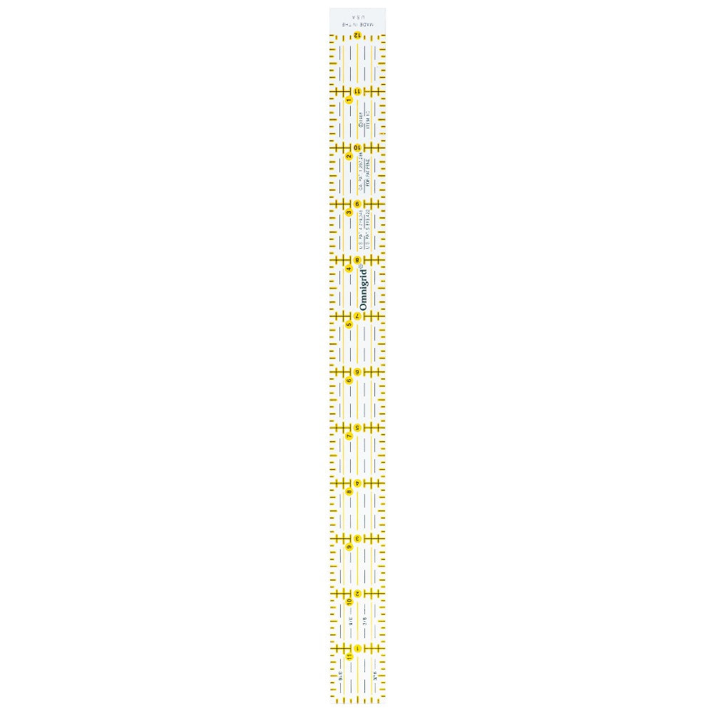 Omnigrid 1" x 12½" Ruler - quilting ruler and template