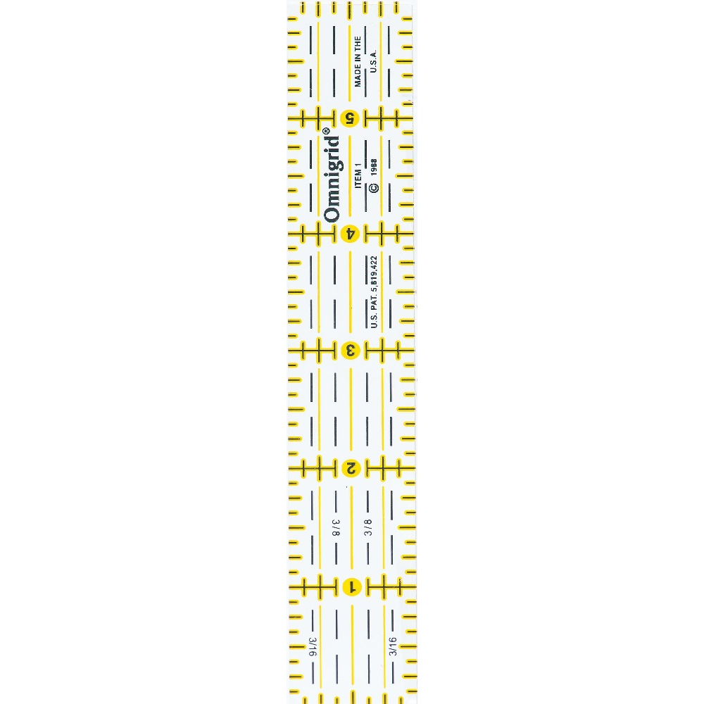 Omnigrid 1" x 6" Ruler - quilting ruler and template