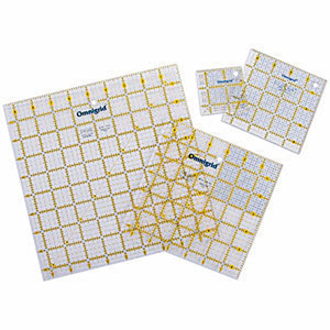 Omnigrid 4 Medium Squares Ruler Set 9½" 6½" 4½" & 2½" - quilting ruler and template