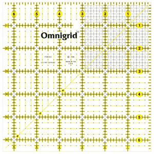 Omnigrid 6½" Square Ruler - quilting ruler and template