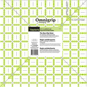 Omnigrid Omnigrip 10½" Square Ruler - quilting ruler and template