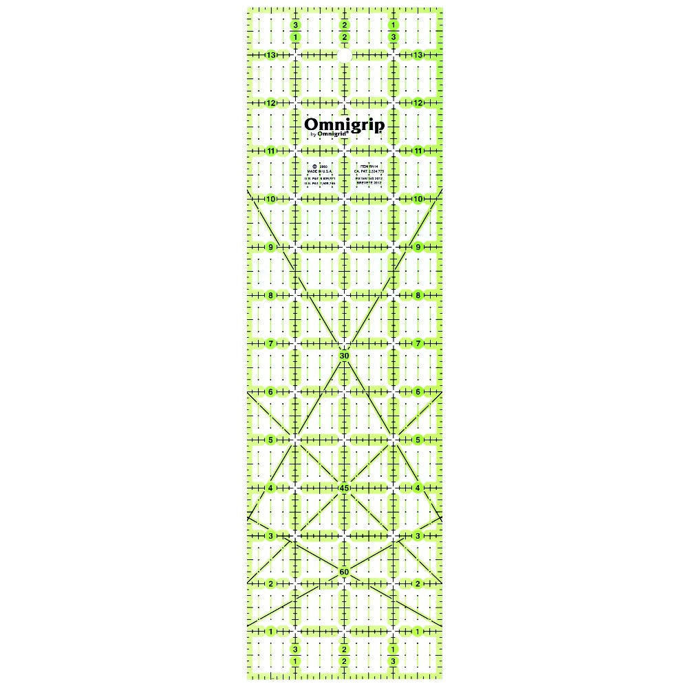 Omnigrid Omnigrip 4" x 14" Ruler - quilting ruler and template