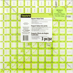 Omnigrid Omnigrip Square Combo Pack 6½", 8½" & 10½" Square Rulers - quilting ruler and template