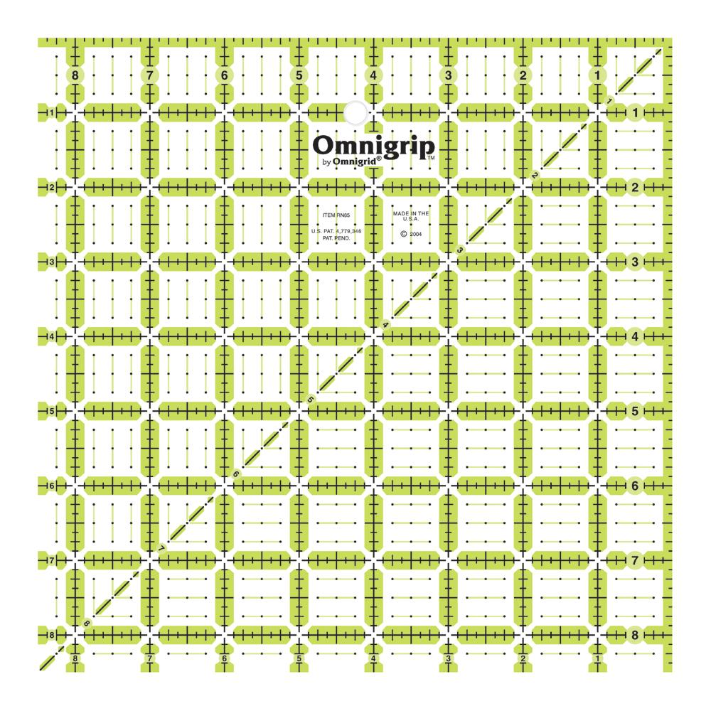 Omnigrid Omnigrip Square Combo Pack 6½", 8½" & 10½" Square Rulers - quilting ruler and template - alternate angle