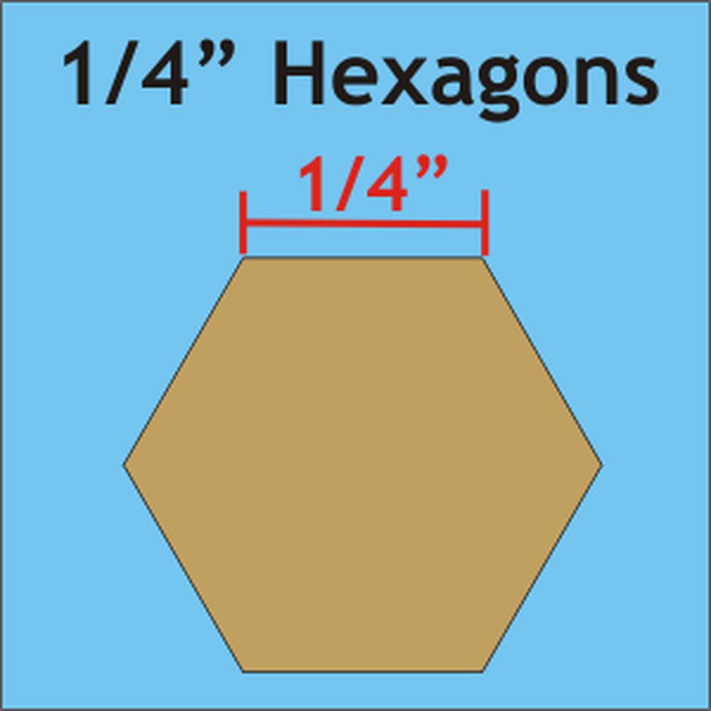 Paper Piecing Hexagons ¼" - Paper Pieces