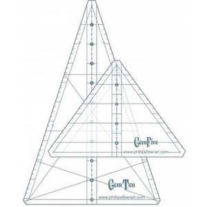 Phillips Fibres Triangle quilting ruler - acrylic patchwork template