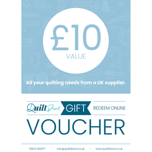 Quilt Direct Digital Gift Voucher 10 Pounds for Quilting and Sewing Supplies