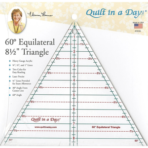 Quilt In A Day 60 Degree 8½" Triangle Ruler - quilting template set for patchwork blocks