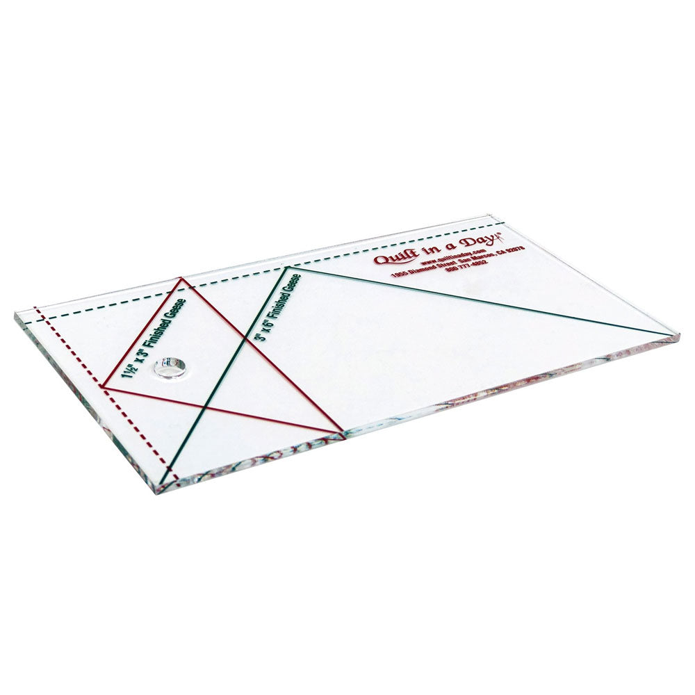 Quilt In A Day Flying Geese 3" x 6" Ruler - quilting ruler and template - alternate angle