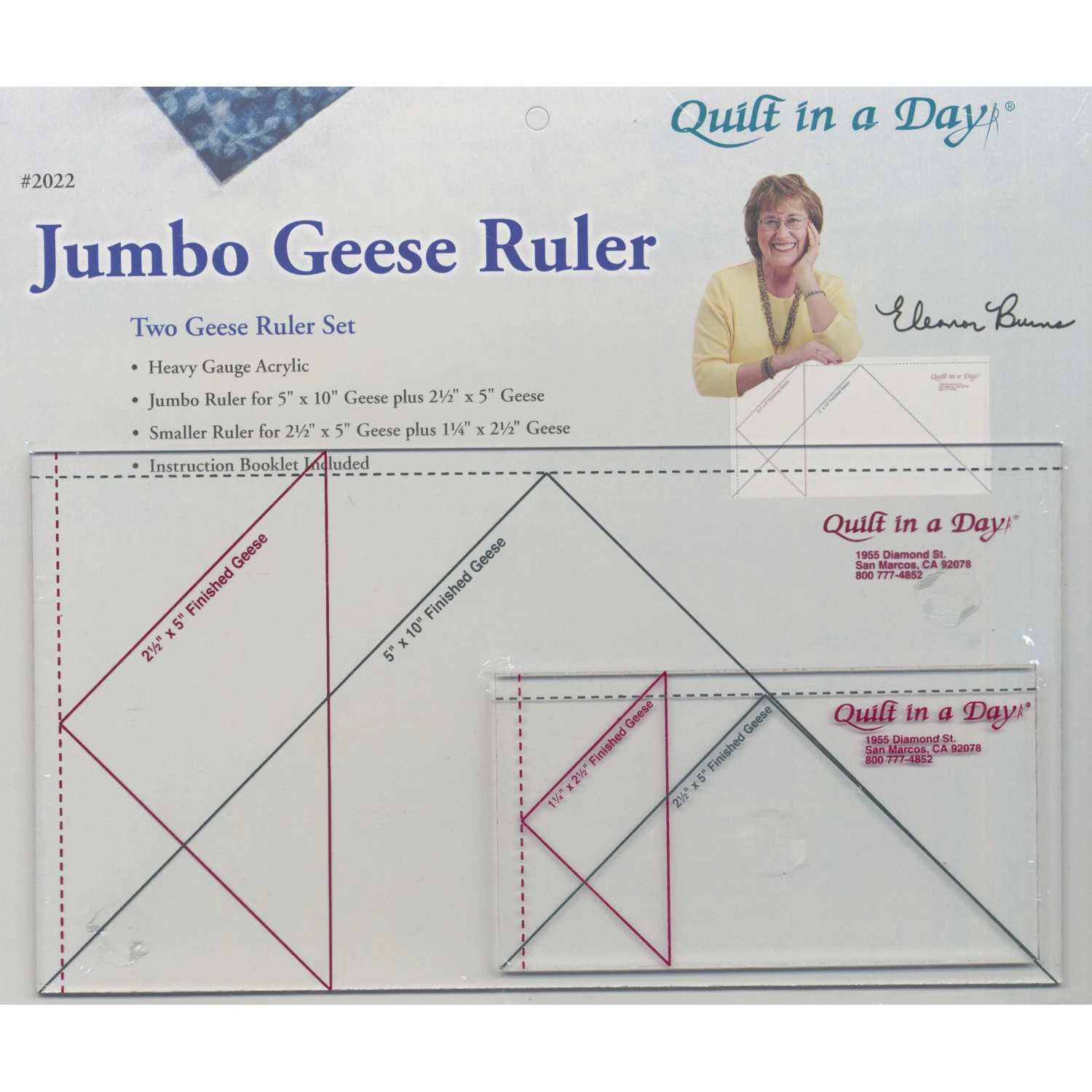 Flying Geese Jumbo - craft pattern by Quilt In A Day