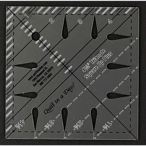 Quilt In A Day Triangle Square Up Plus Ruler 4½" - quilting template set for patchwork blocks - detail view