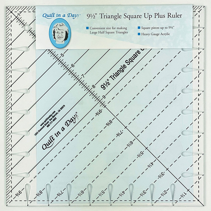 Quilt In A Day Triangle Square Up Plus Ruler 9½" - quilting template set for patchwork blocks