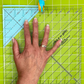 Quilt In A Day Triangle Square Up Plus Ruler 9½" - quilting template set for patchwork blocks - in use