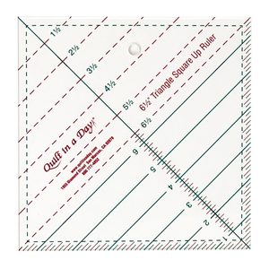 Quilt In A Day Triangle Square Up Ruler 6½" - quilting template set for patchwork blocks