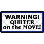 Quilters Licence Plates - craft pattern by Chalet Publishing - detail view