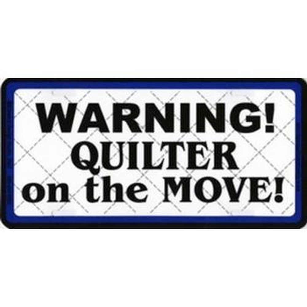 Quilters Licence Plates - craft pattern by Chalet Publishing - detail view