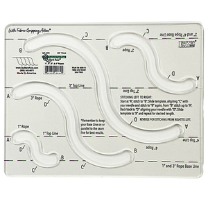 Quilter's Rule 1/8" Captured Foot Rope 1" to 4" Pack of 1 - quilting ruler and template