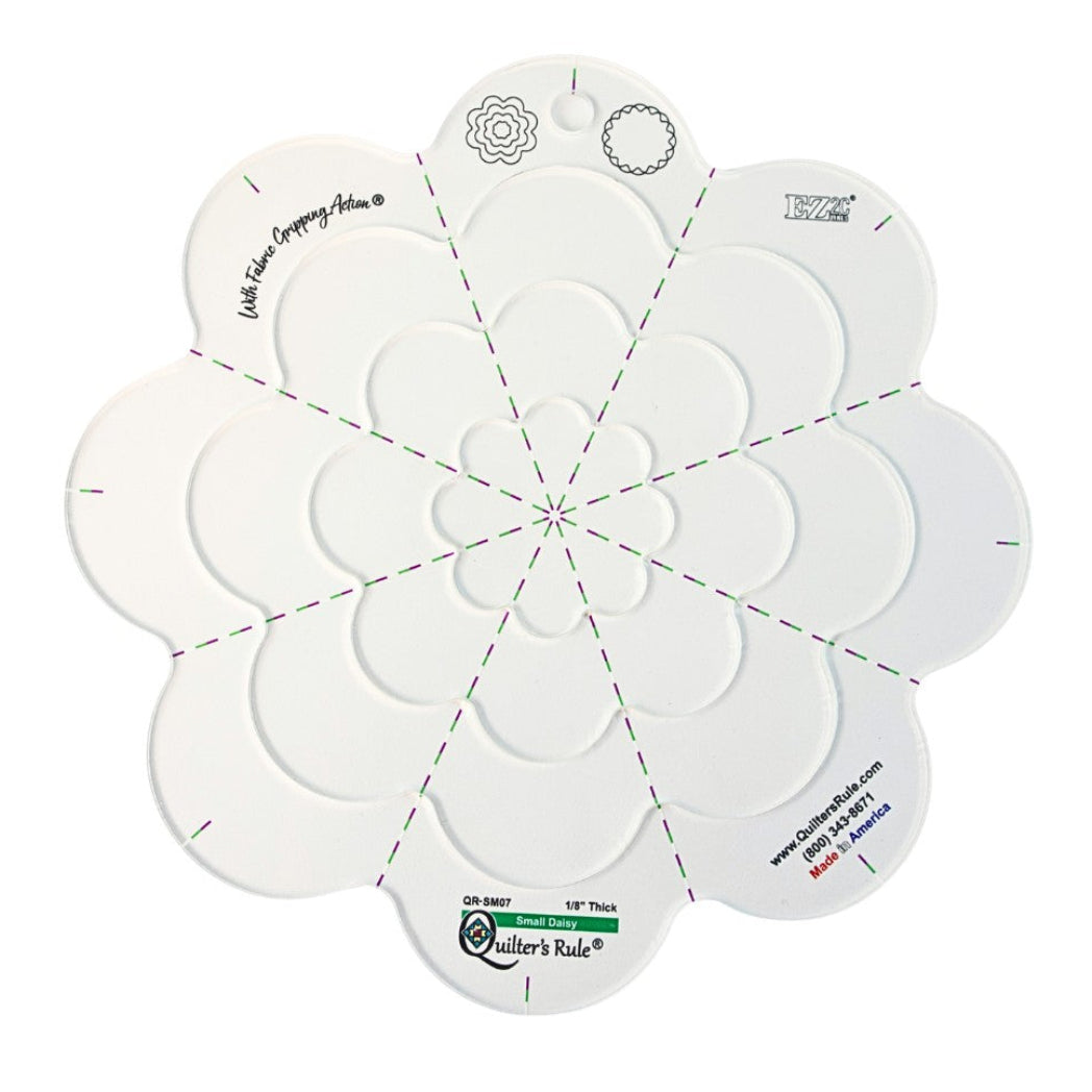 Quilter's Rule ⅛" Daisy 2" to 8" Set of 4 - quilting ruler and template