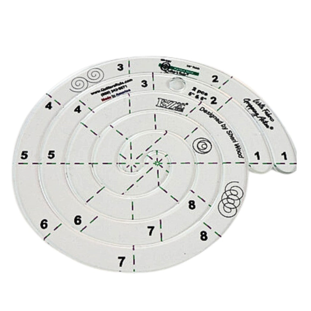 Quilter's Rule ⅛" Nautilus Spiral Tool - quilting ruler and template