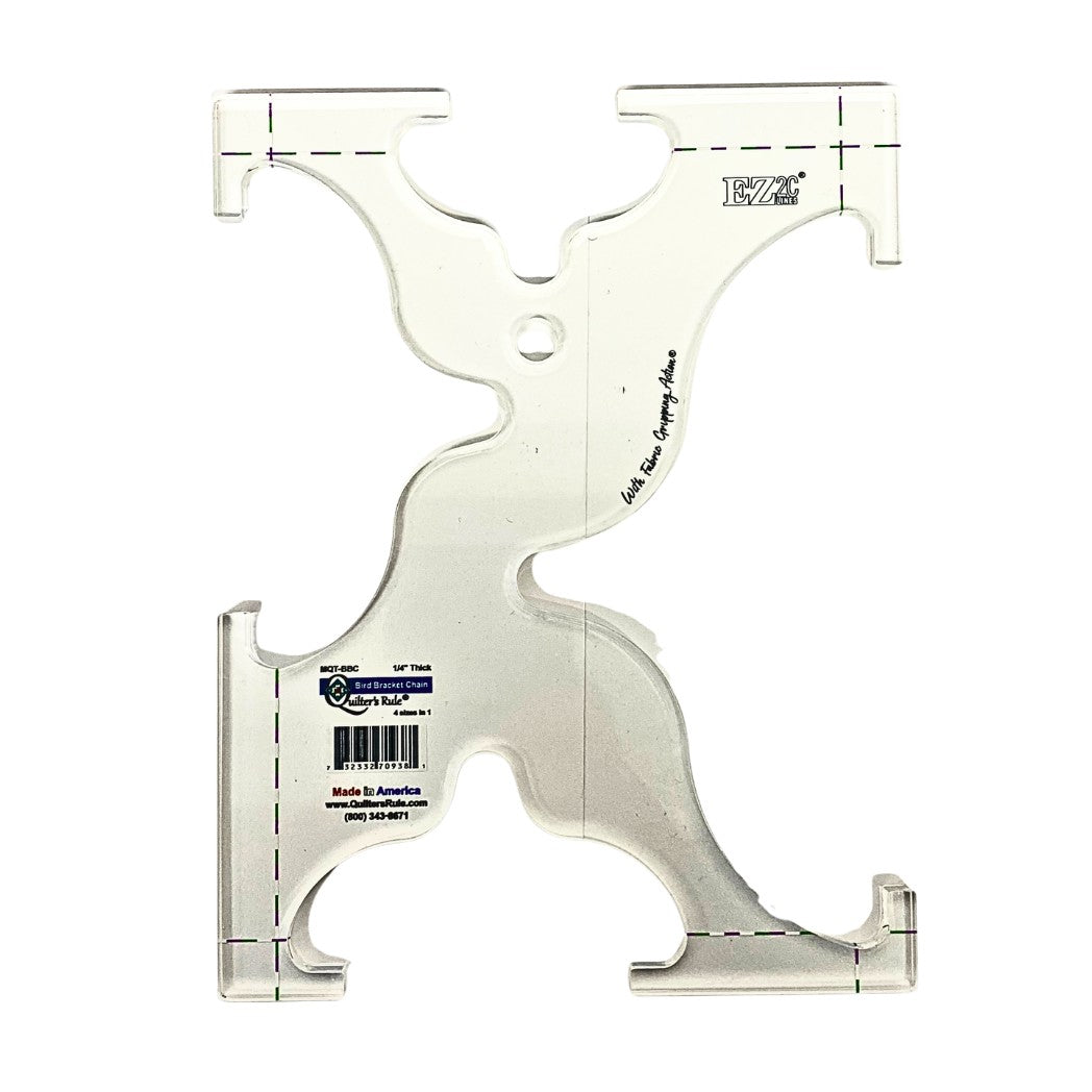 Quilter's Rule ¼" Bird Bracket Chain - quilting ruler and template