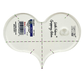 Quilter's Rule ¼" Mini Heart 4" x 5" Pack of 1 - quilting ruler and template