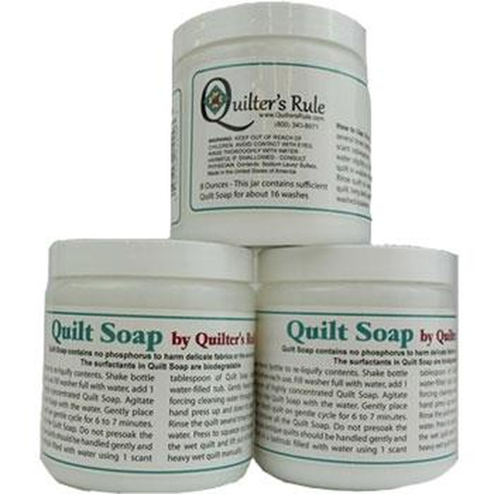 Quilter's Rule Quilt Soap 8oz 200ml Bottle - quilting ruler and template