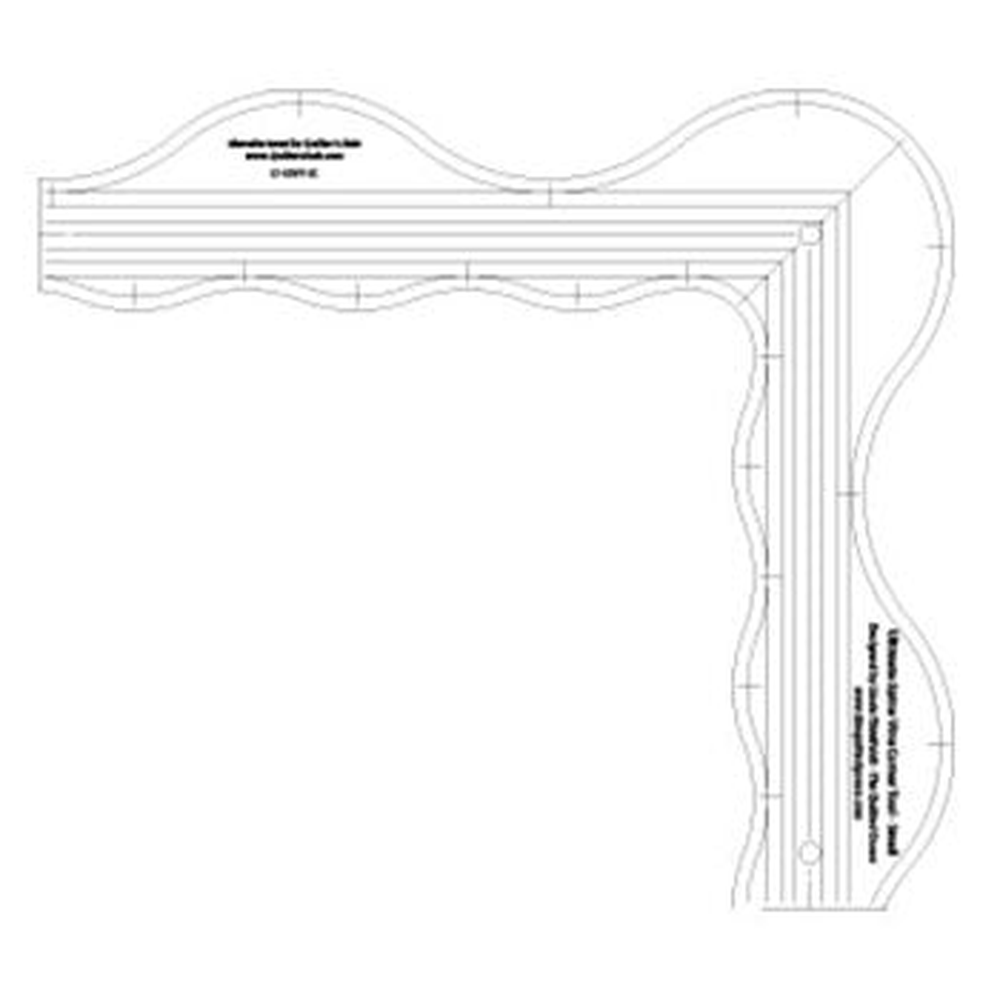 Quilter's Rule Ultimate Spine/Vine Corner 15" x 16½" - quilting ruler and template