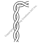 Quilting Creations 1½" Cable Border quilting stencil - hand and machine quilting template