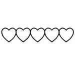 Quilting Creations 1" Heart Border Horizontal quilting stencil - hand and machine quilting template