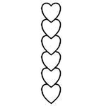 Quilting Creations 1" Heart Border Vertical quilting stencil - hand and machine quilting template
