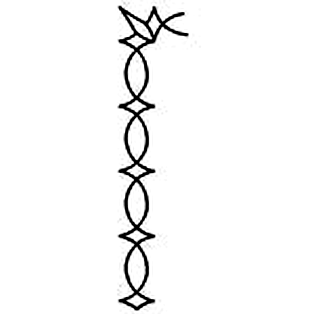 Quilting Creations 1" Small Border quilting stencil - hand and machine quilting template
