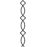 Quilting Creations 1¼" Simple Border quilting stencil - hand and machine quilting template