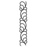 Quilting Creations 1¾" Under/Over Feather quilting stencil - hand and machine quilting template