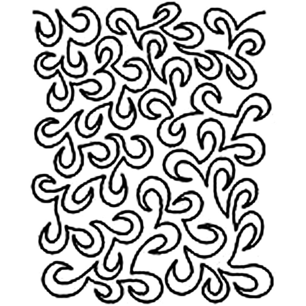 Quilting Creations 10¼" Paisley Background quilting stencil - hand and machine quilting template
