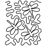 Quilting Creations Stencil 11" Dragonfly Stipple