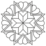 Quilting Creations 11" Feathered Star quilting stencil - hand and machine quilting template