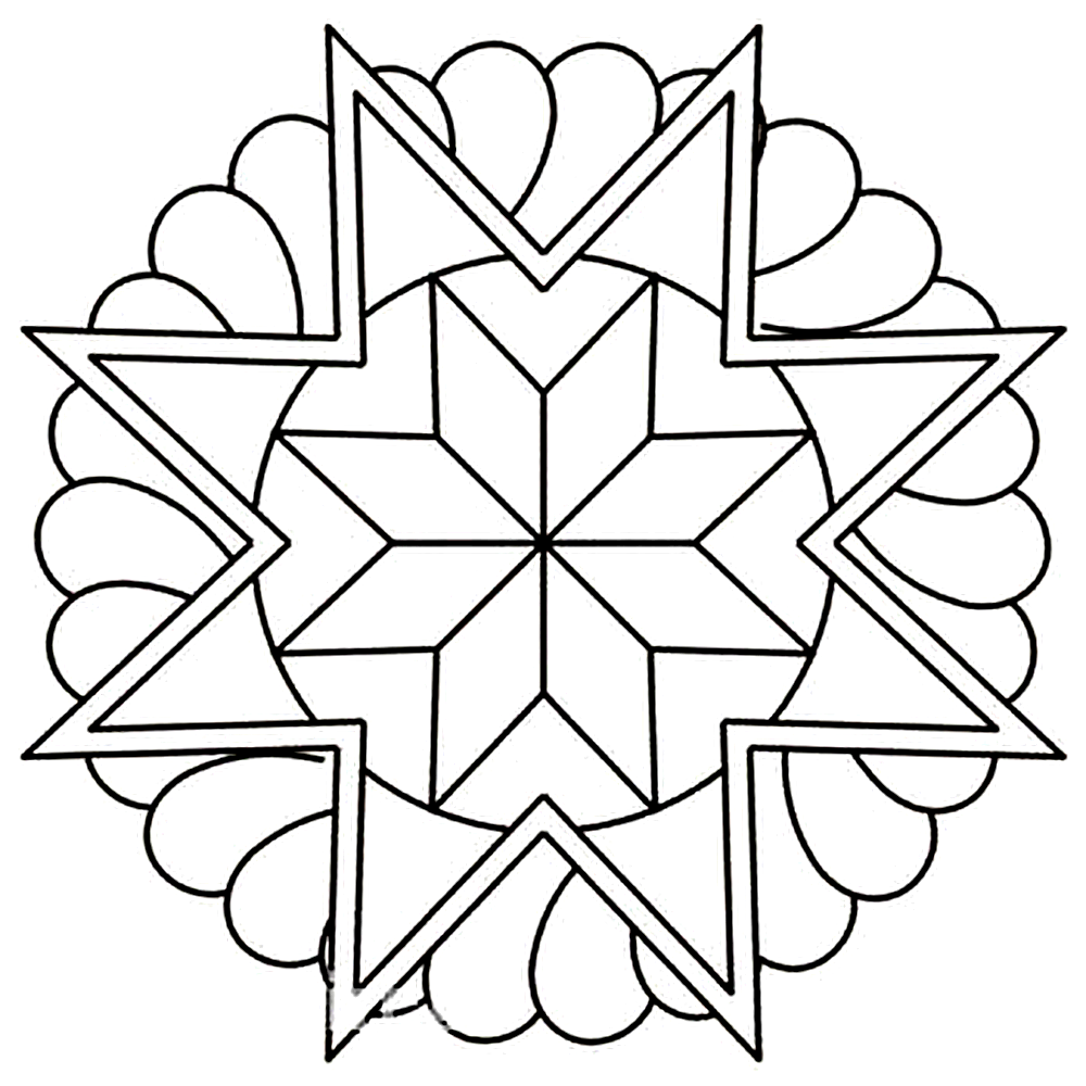 Quilting Creations 11" Feathered Star quilting stencil - hand and machine quilting template
